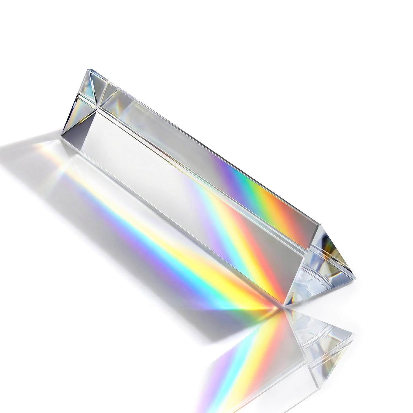 NYHWBI K9 Crystal Triangular Prism, Glass Prisms for Photo Rainbow Lights Crystal Optical Glass Photography Prism for Physics Refracted Light Spectrum