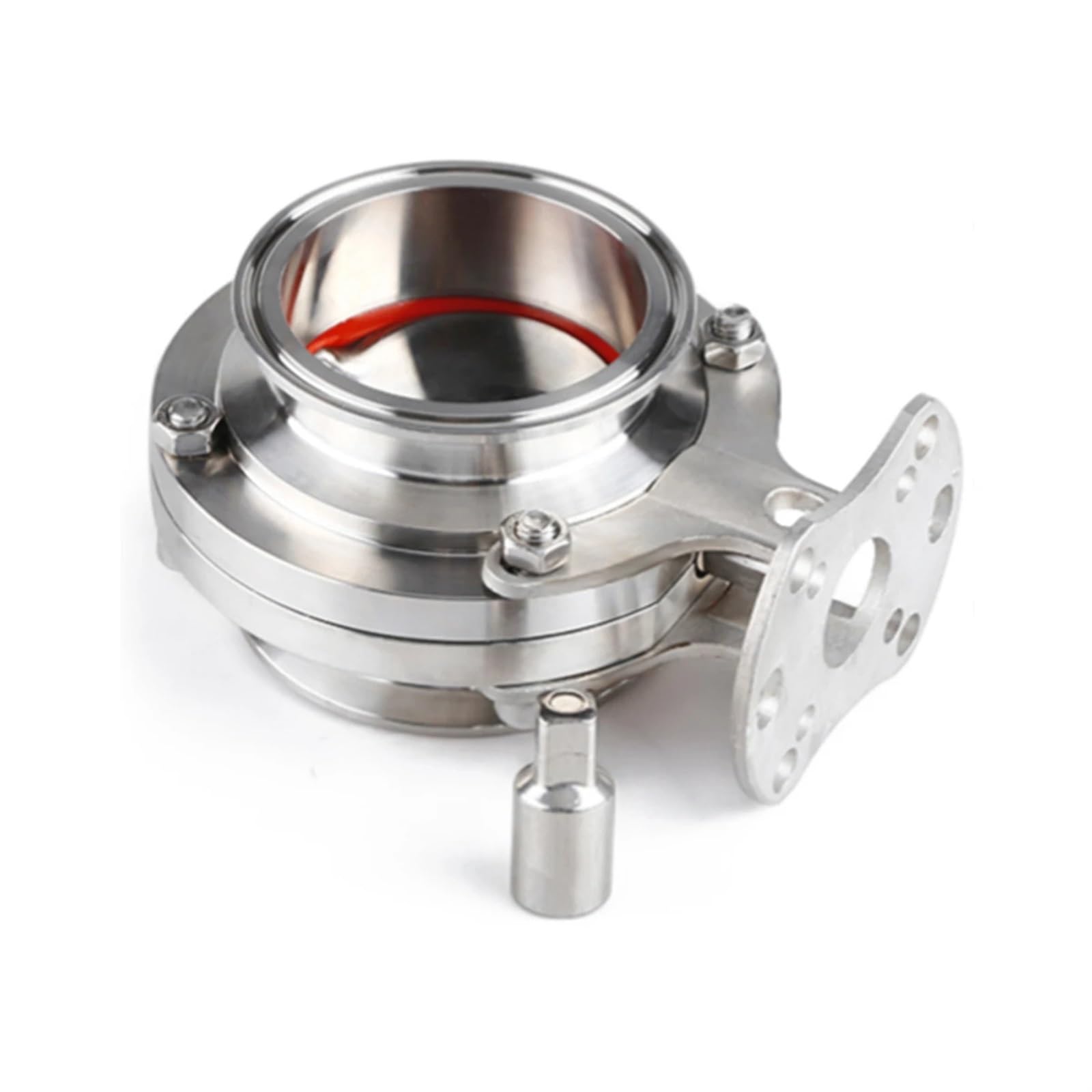 Coal2toalpw One Color 3-1/2In Stainless Steel 304 Sanitary Valve With Tri Clamp And Silicone Sealing