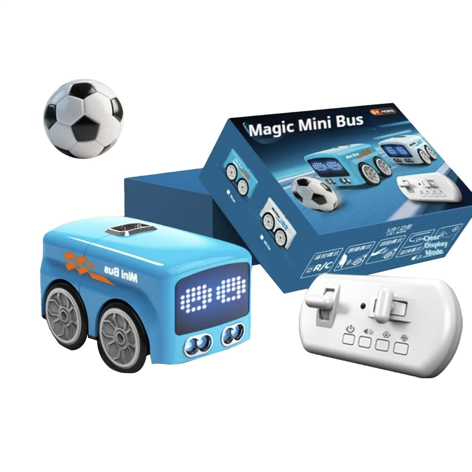 Magic Mini RC Bus Toy - Véhicule de contrôle de capteur de geste, croiseur de table de dessin animé | Voiture de patrouille automatique pour , fête d'anniversaire, salle de classe intérieure, m
