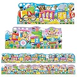 The Learning Journey: Puzzle Doubles - Giant ABC & 123 Train Floor Puzzles - Large Floor Puzzles For...