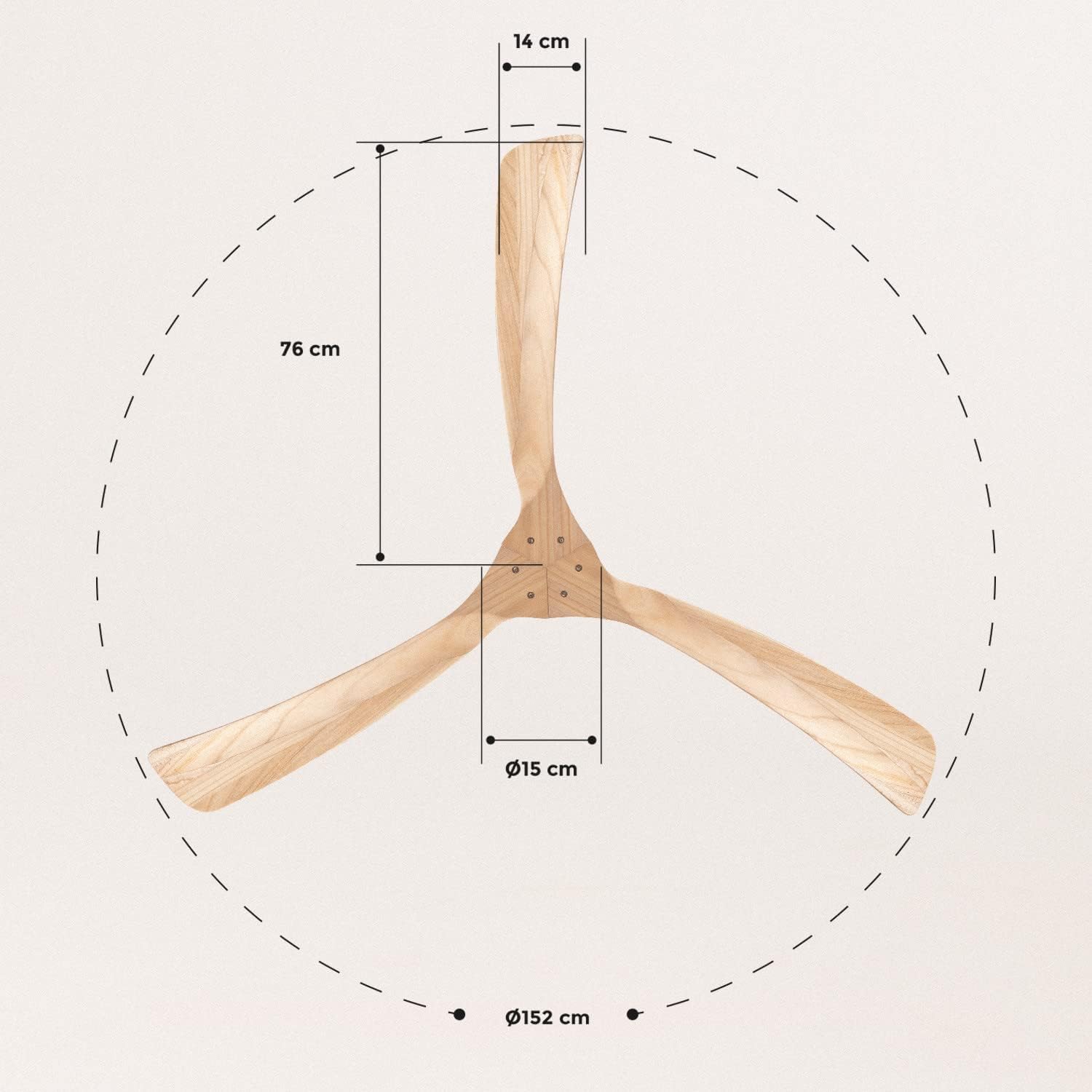 Diagram illustrating the airflow in winter mode for a ceiling fan