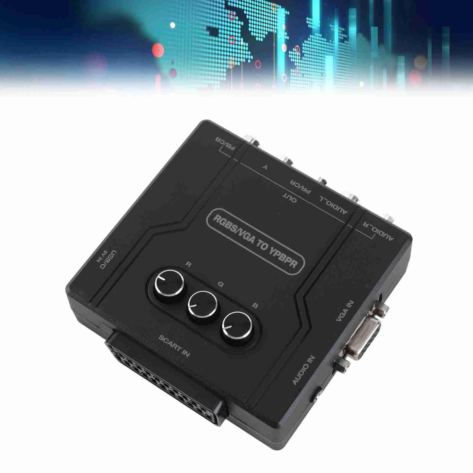 Konwerter RGBS VGA SCART na YPBPR, Adapter Komponentowego Wideo