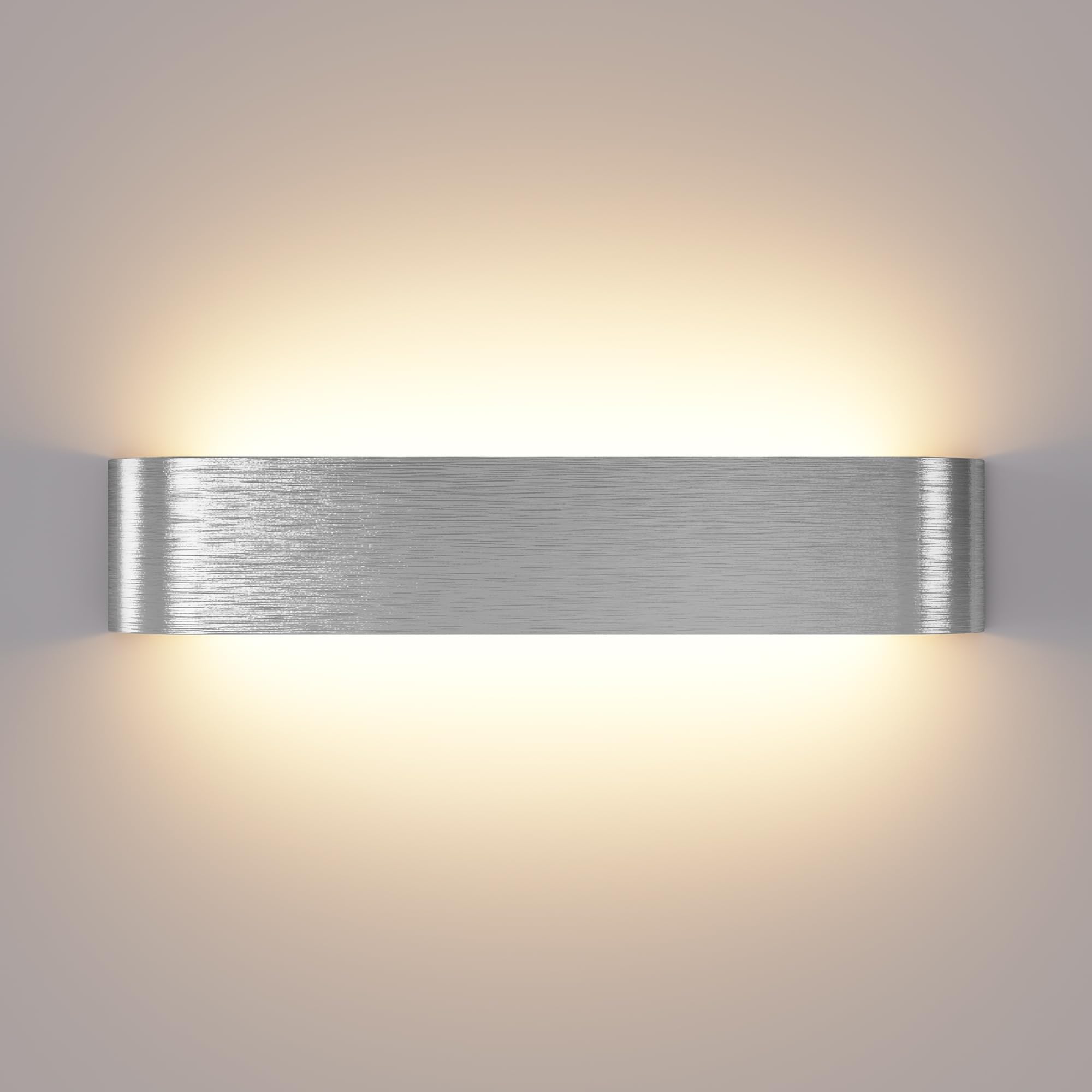 OOWOLF 41CM Indoor Led Wall Lights -Aluminium,3000K/4500K/6000K Adjustable Color Temperature, Brushed Finish Wall Lamp 1-Pack for Bedroom Living Room Kitchen Dining Room — image 1