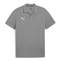 PUMA teamGOAL Casuals Polo, Grigio Medio Heather-Bianco
