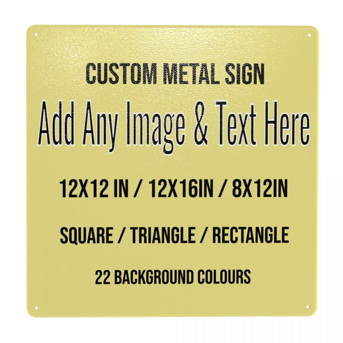 Personalised Metal Signs Square 30 x 30 cm Custom Warning Sign for Wall, Street, Bar, Garage, Cafe, Garden, Welcome Sign Bedroom Home Door Decor Father's Day Birthdays Gifts