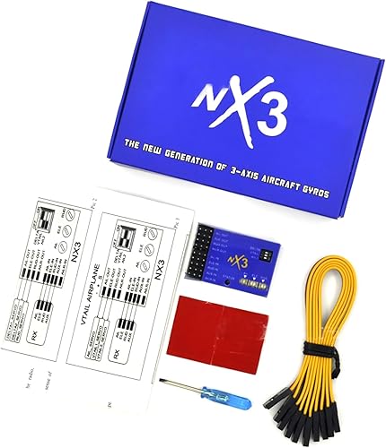 ZEZEFUFU Controlador de vuelo RC, DC 5-6V Autobalance estabilizador NX3 controlador de vuelo con cable para avión RC