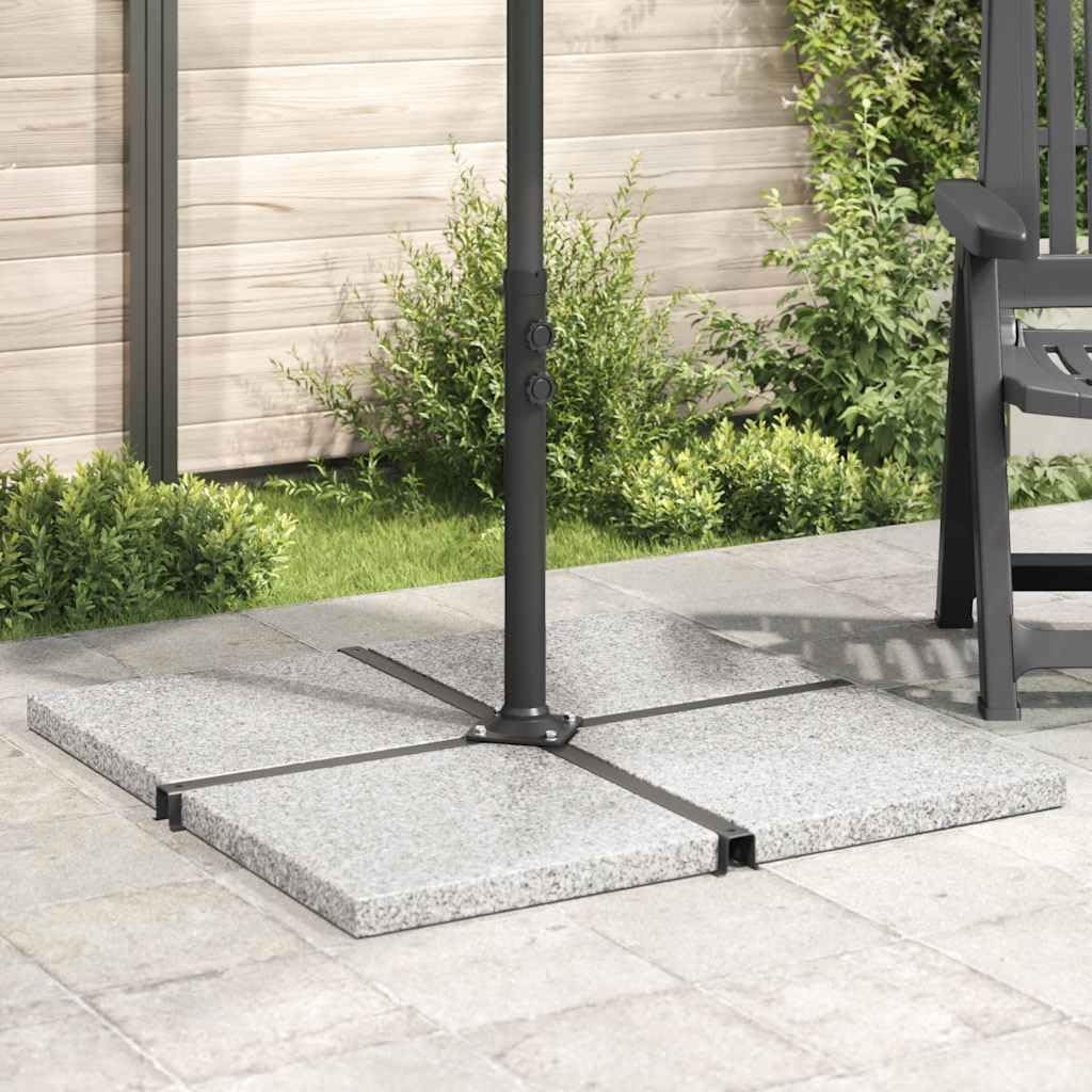 Parasol przeciwsłoneczny, płyta obciążeniowa, granit, 25 kg, kwadratowy, szary