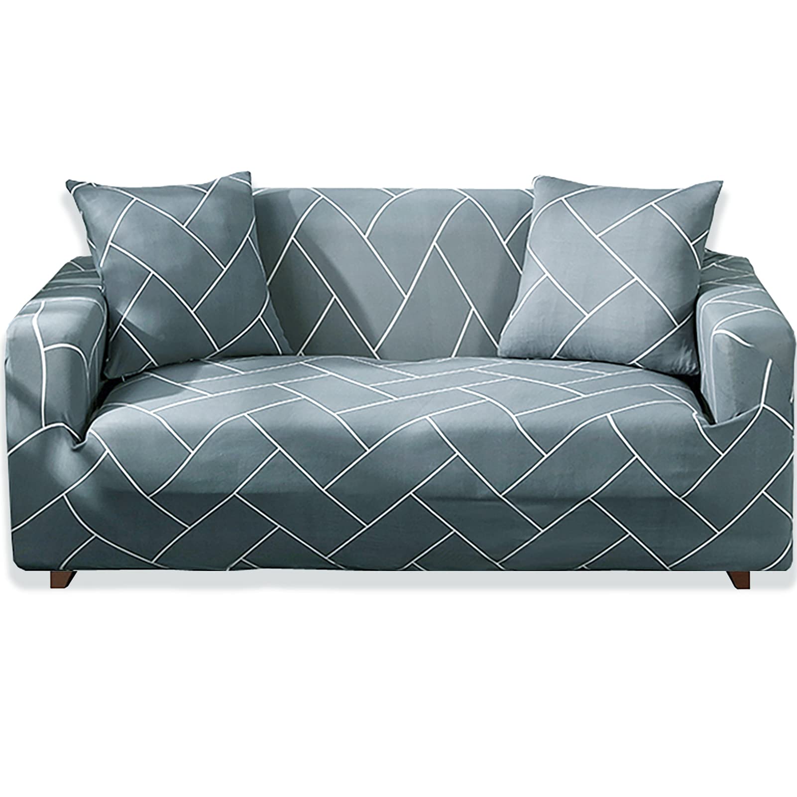 Teynewer 1 Piece Fit Stretch Cover Sofa Slipcover Elastic Fabric 175-220cm