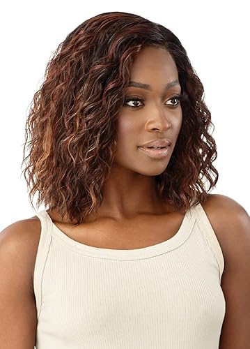 Miniatura 3 de Outre KELORA - Peluca de cabello sintético con encaje frontal HD (color DR CARAMEL)