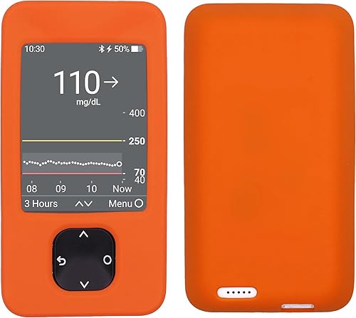Funda suave de silicona para receptor Dexcom G6 y Dexcom G7 (naranja)
