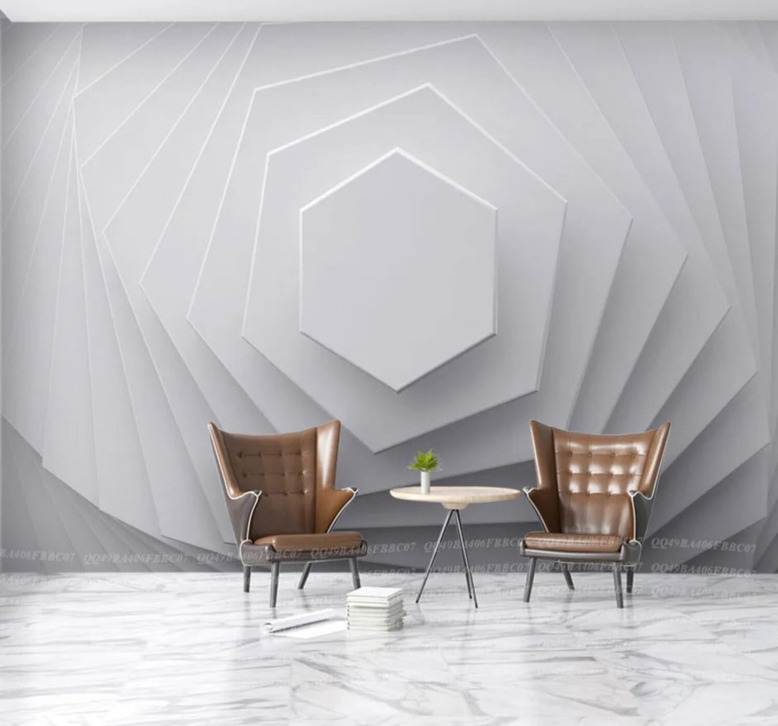 Abstract Three Dimensional Geometric Hexagon Unique 3D Wallpaper Easy Install Feature Office Living Room Sofa Bedroom TV Background Wall Decoration-400cm×280cm