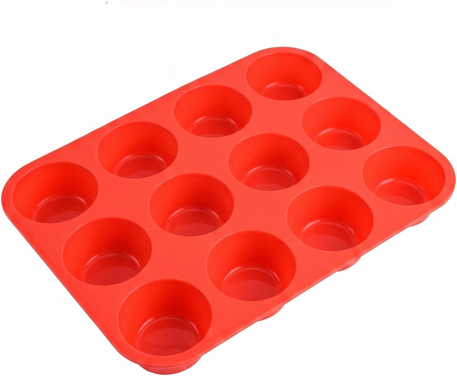 12-Cup Silicone Muffin Pan for Baking, Food-Grade Cupcake Mold