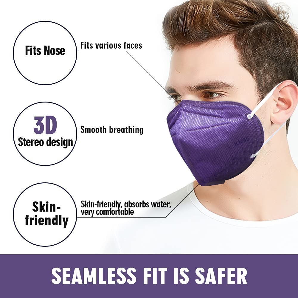 YIDERBO KN95 Face Masks 50Pack, 5Ply Breathable Singapore Ubuy