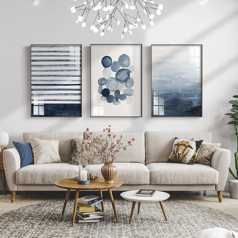 Amazon｜壁の芸術の絵画青いリビングルームの装飾プリントソファの背景