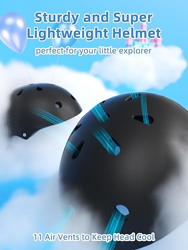 Miniatura 8 de Casco para niños de 3 a 8 años, casco de bicicleta ajustable para niños y niñas, casco de bicicleta para patineta, casco multideportivo de
