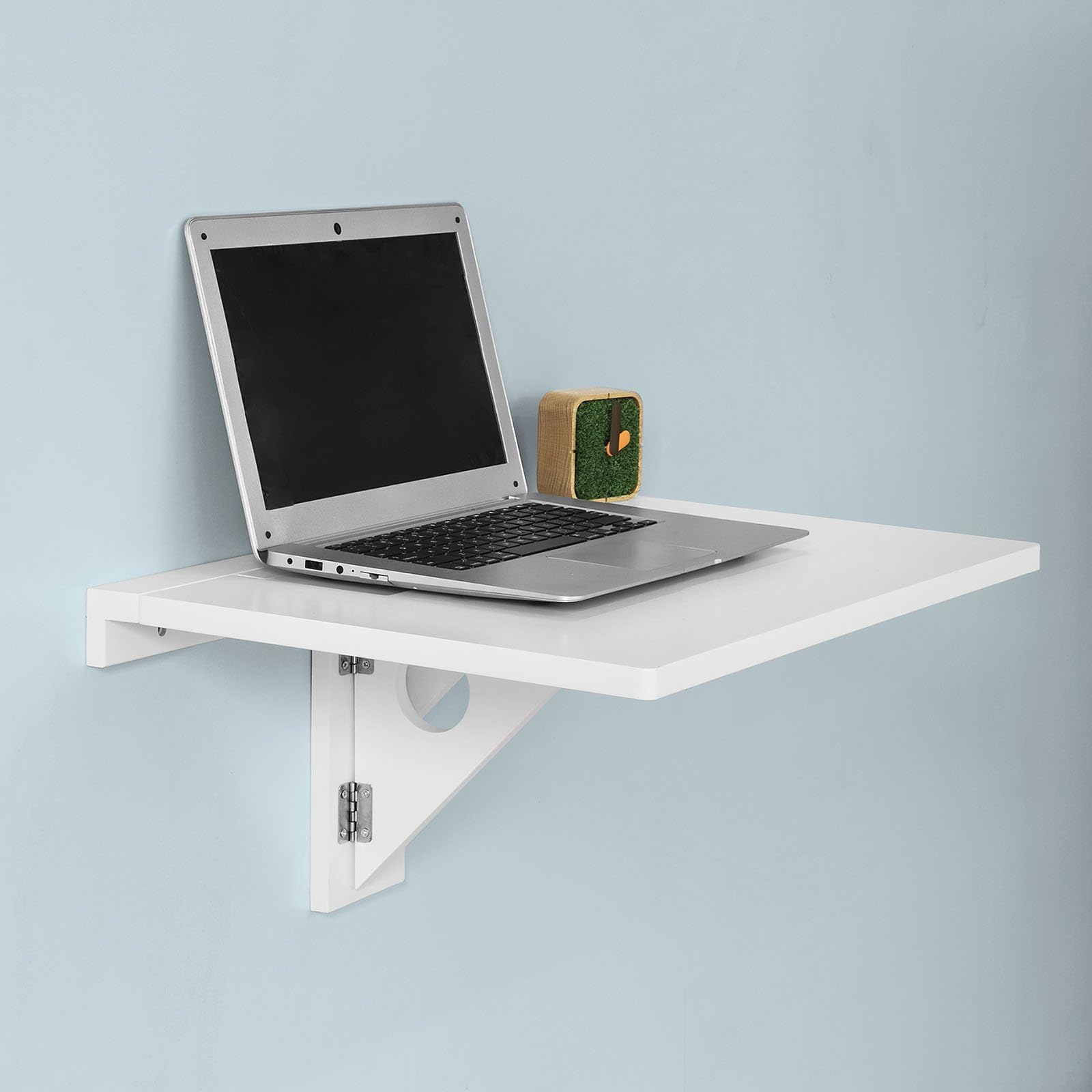 Haotian FWT42-W,White Wall-Mounted Drop-Leaf Table, Folding Kitchen & Dining Table Desk, Children Table,