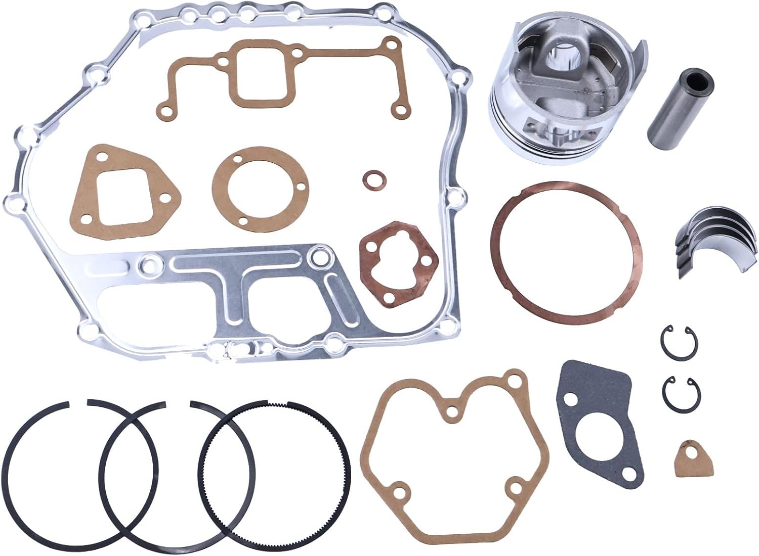 Piston & Gaskets & Bearing compatible with Yanmar Engine & Generator L100 186FA 10HP