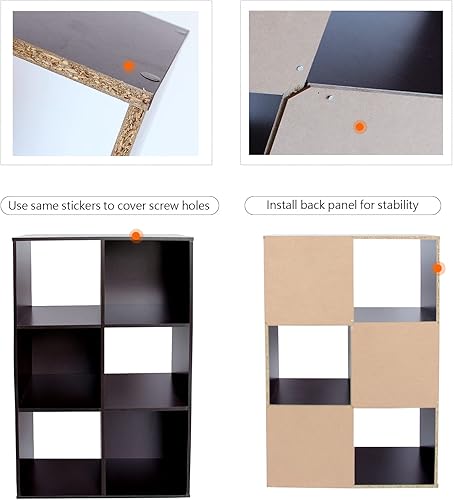 Miniatura 5 de PACHIRA E-Commerce Estantería de almacenamiento de 6 cubos de EE. UU., estante unitario, armario de armario, estante organizador de estantería en