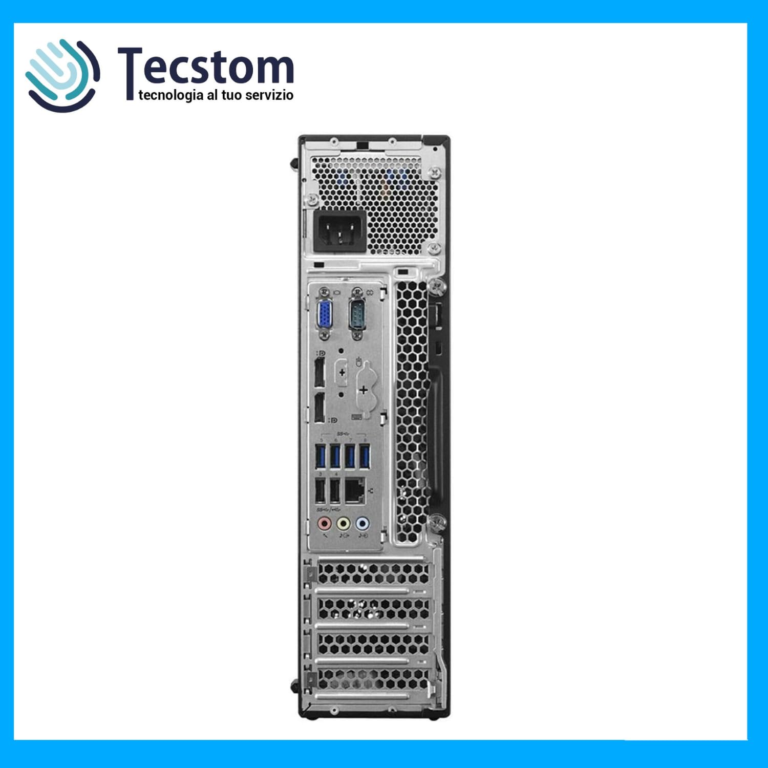 Lenovo Thinkcentre M800, Pc Computer Desktop Fisso, Intel i5-6600, Ram 16Gb DDR4, SSD 256Gb, DisplayPort e VGA, Windows 11, WiFi e Office 2021 (Ricondizionato)
