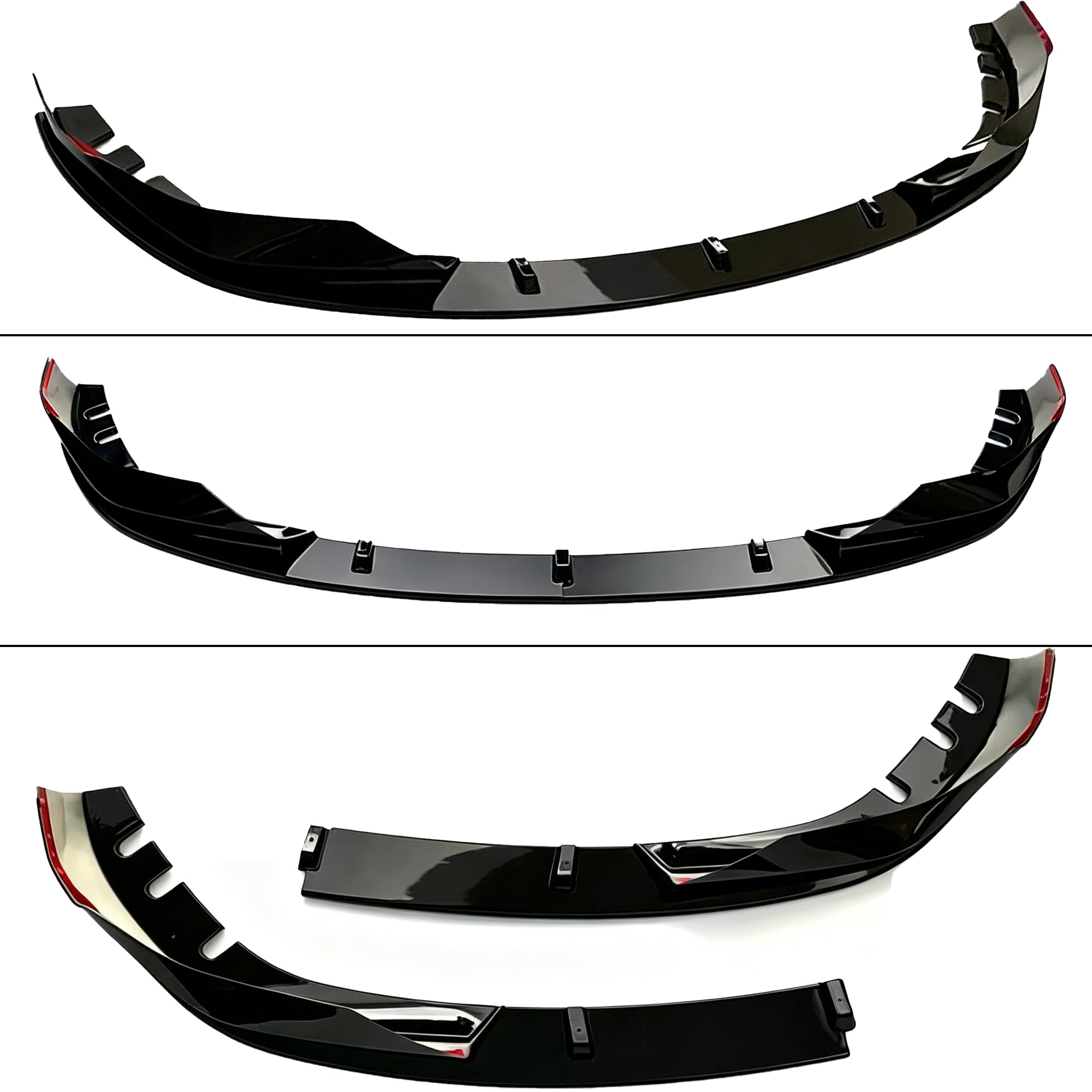 MUTUSAISI Séparateur Lèvre Avant pour BMW Série 3 G20 G21 (Modèles de M Sport) 2019-2022 318d/ 320d/ 330i/ 330d/ M340,Voiture becquets Pare-Chocs Corps pelles Garde Spoiler Accessoires(Noir Brillant)