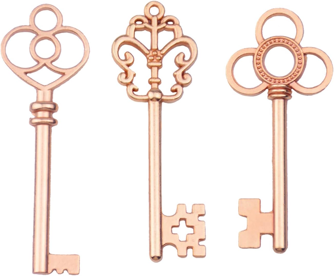 Aokbean Mixed Set of 30 Large Skeleton Keys in Antique Bronze - Set of 30 Keys