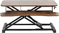 Vista 32 de VIVO Convertidor de escritorio de 32 pulgadas, Serie K, elevador ajustable de altura para sentarse y pararse, estación de trabajo para monitor dual