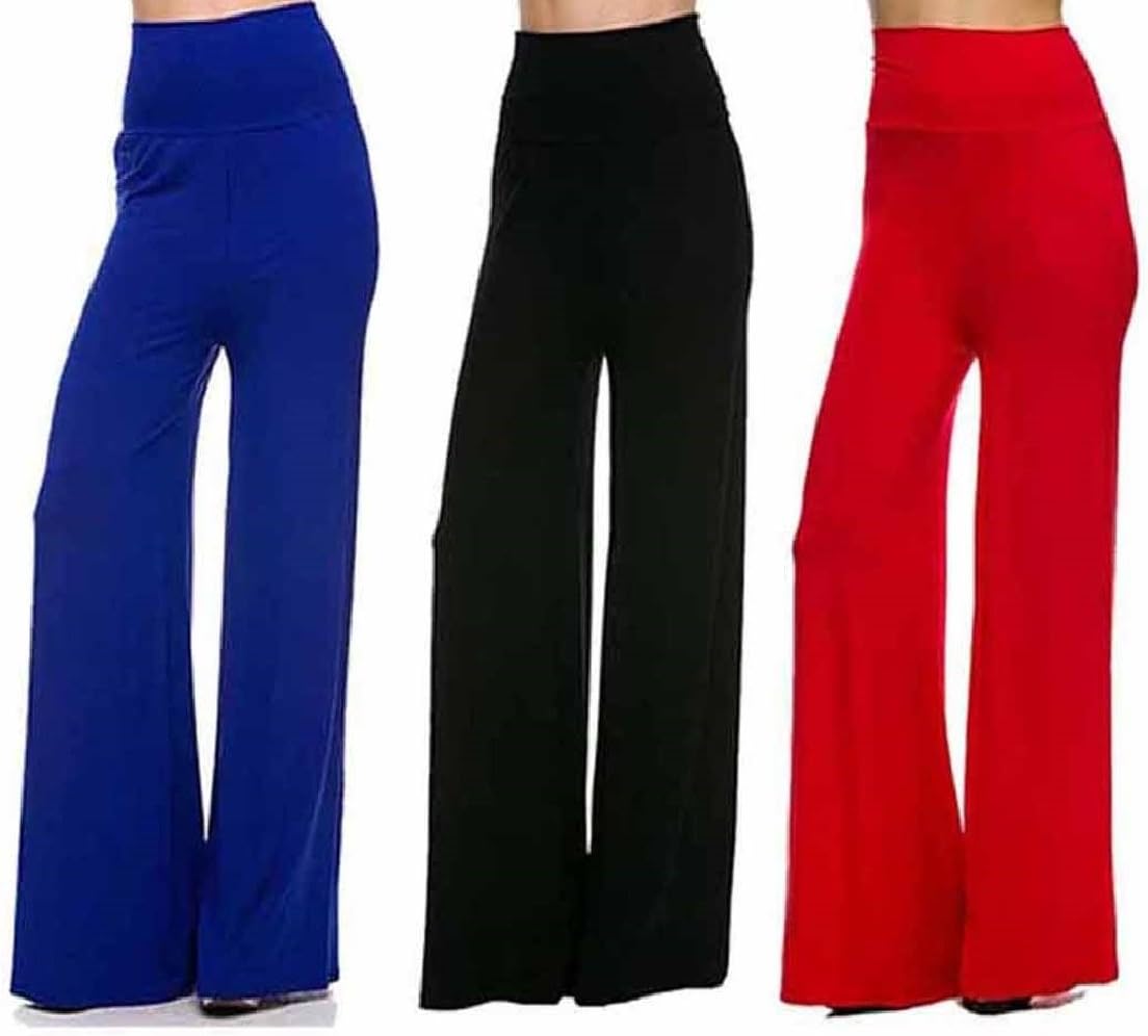 Superline Wide Leg High Fold Over Waist Palazzo Pants