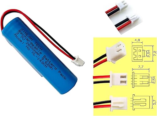 Miniatura 4 de XINLANTECH Batería recargable de iones de litio de 3.7V 2600mAh 9.62Wh con enchufe XH2.2.126 in-2Pin para Croove B0143KH9KG batería de repuesto para