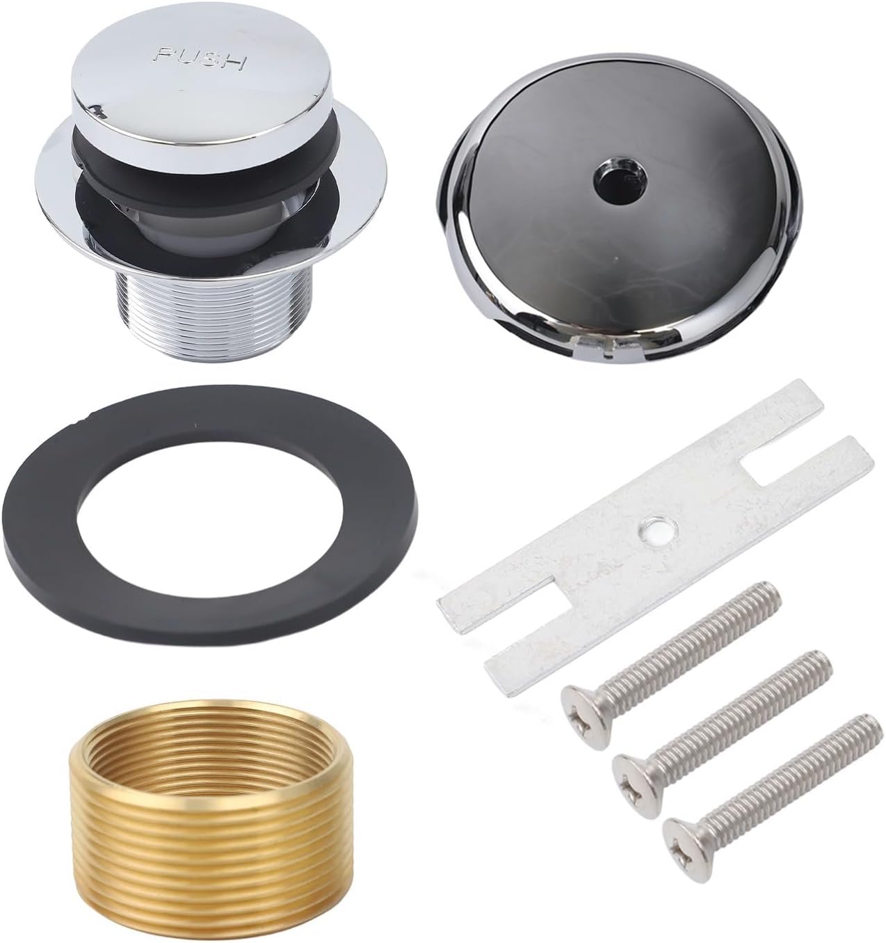 Badewannen Überlauf-Panel Set - Komplett Mit Allem Zubehör