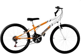 ULTRA BIKE Bicicleta Bikes Bicolor Rebaixada Aro 26 – 18 Marchas Laranja/Branco