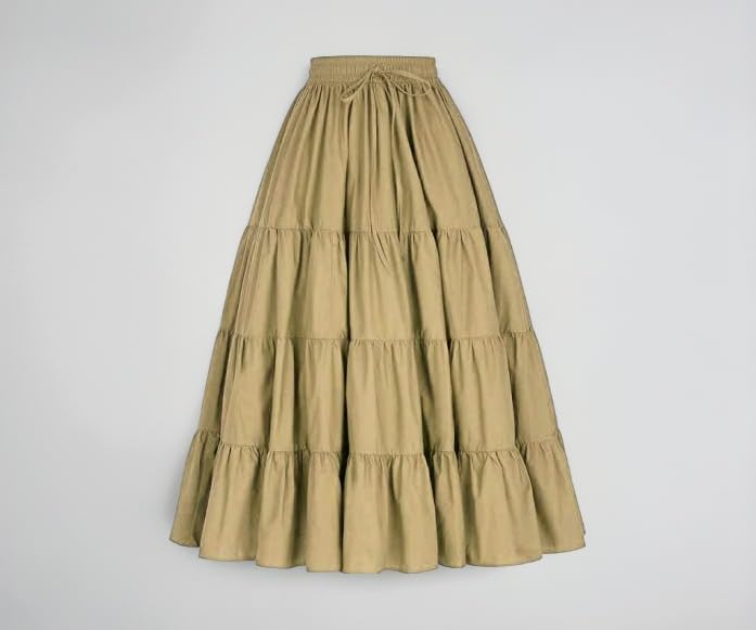 Girl's Crepe Fabric Long Frill Skirt 584