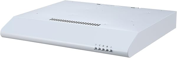 Cookology 60cm Visor Cooker Hood | Slim Under Cabinet Kitchen Extractor Fan, White Finish, 3 Speed Ventilation, Built-In Light, Easy Fit Design - 3