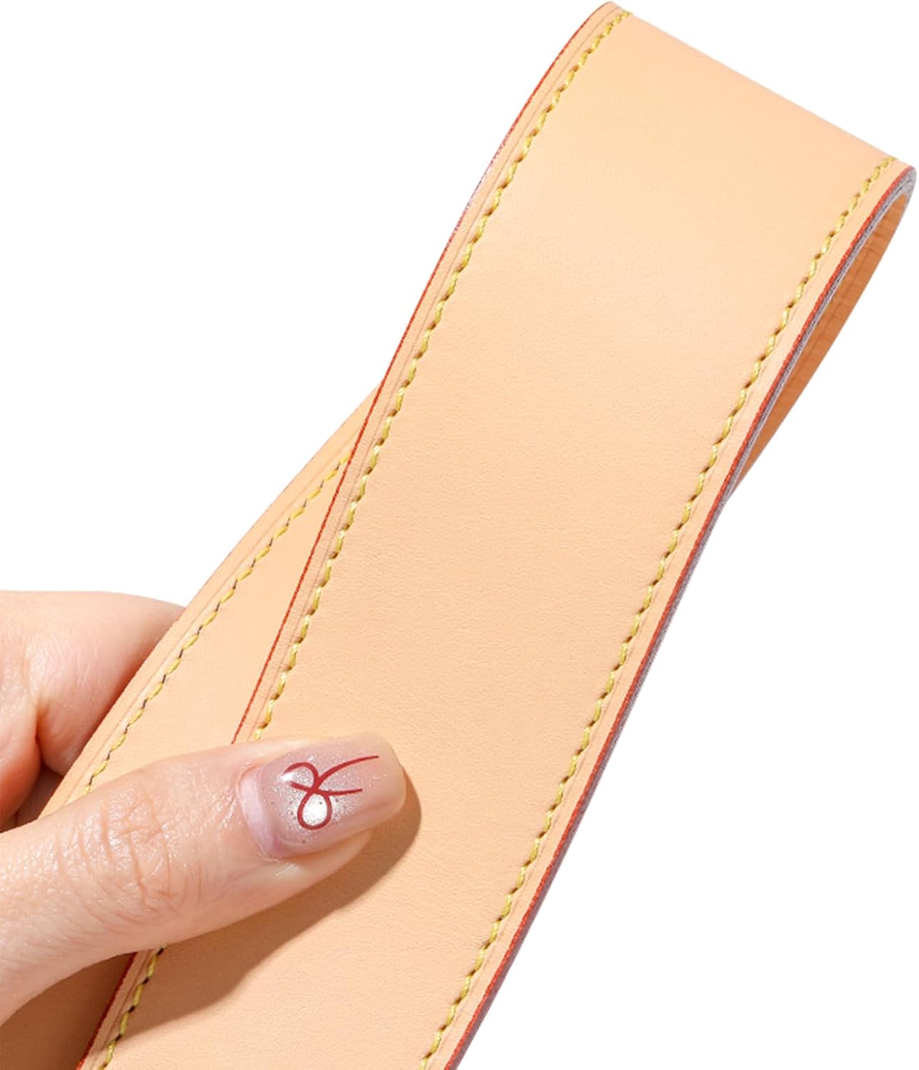 jiesinlov Vachetta Leather wide Straps Crossbody Replacement Bag Shoulder Strap for Neverful Graceful Speedy Tote Handbag Wide shoulder straps(Apricot-115) - Image 8