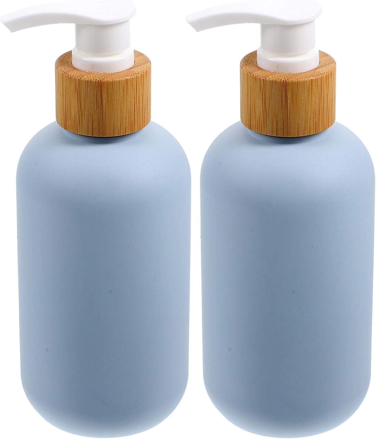 Beaupretty 2 botellas dispensadoras de plástico con bomba de 6.8 fl oz, botellas de champú y acondicionador, contenedor recargable para baño, ducha,