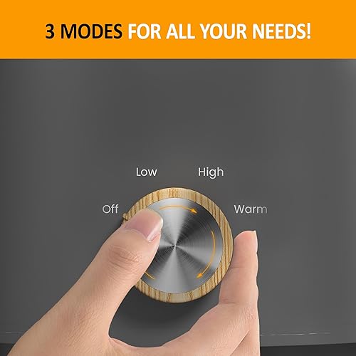 Miniatura 4 de Sunvivi Olla de cocción lenta de 2 cuartos de galón, pequeña olla de cocción lenta con olla de cerámica extraíble y 3 ajustes de calefacción y tapa