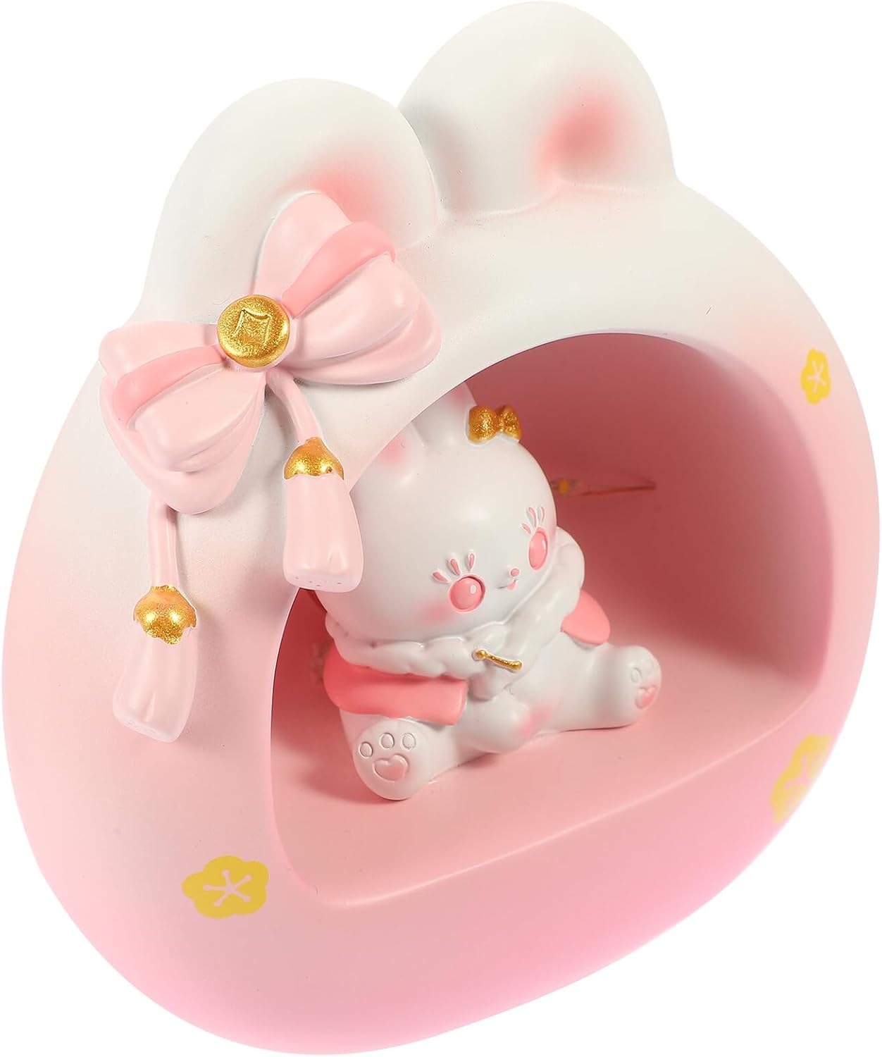 Kisangel Rabbit Night Light for Bedroom, Cartoon Bedside Night Lamp with Soft Pink Light, Decorative Nursery Lamp for ’ Room, 1pcs