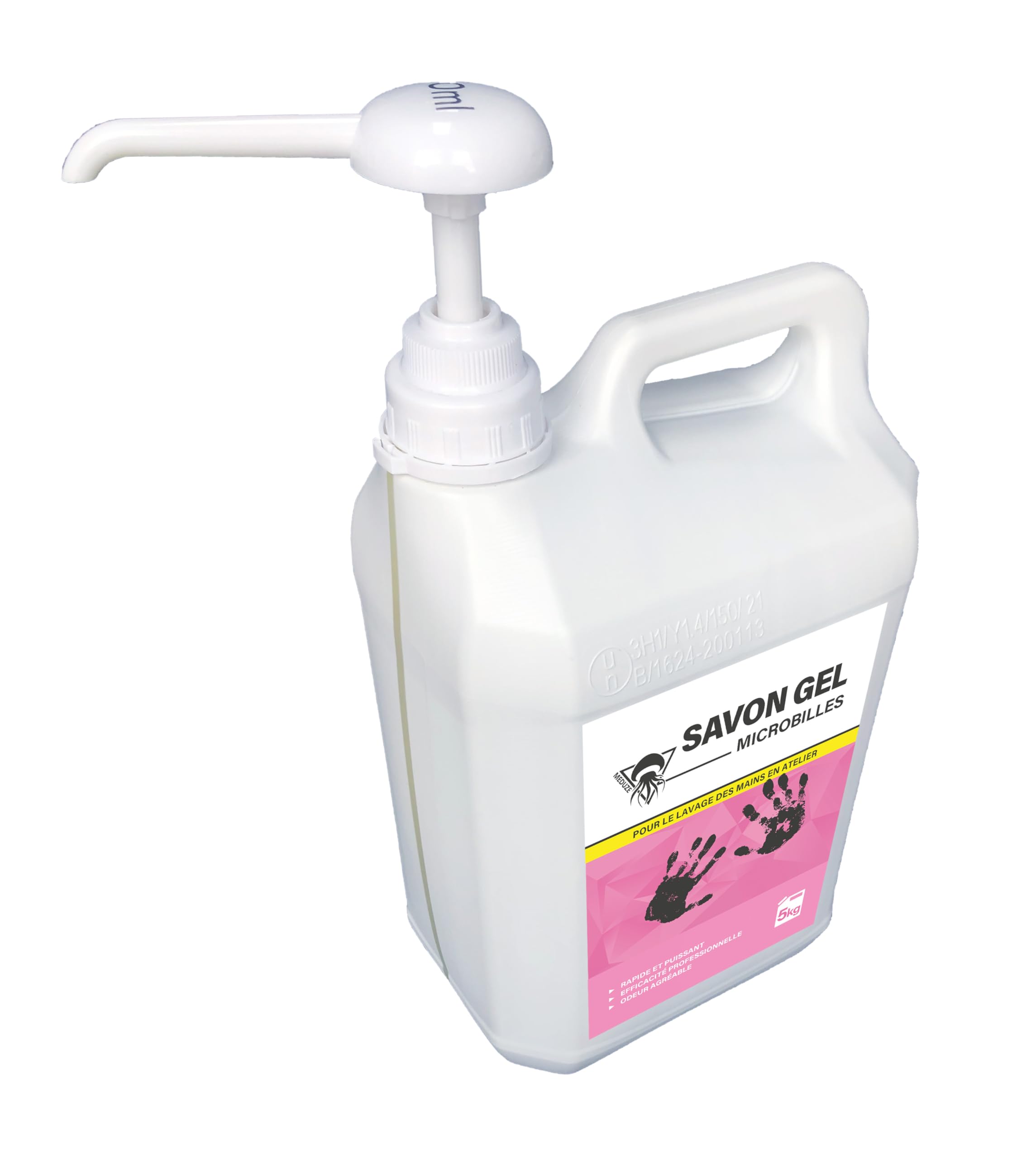 Méduze - Savon gel microbilles pour le lavage des mains en atelier 5kg - Abrasifs 100% naturels