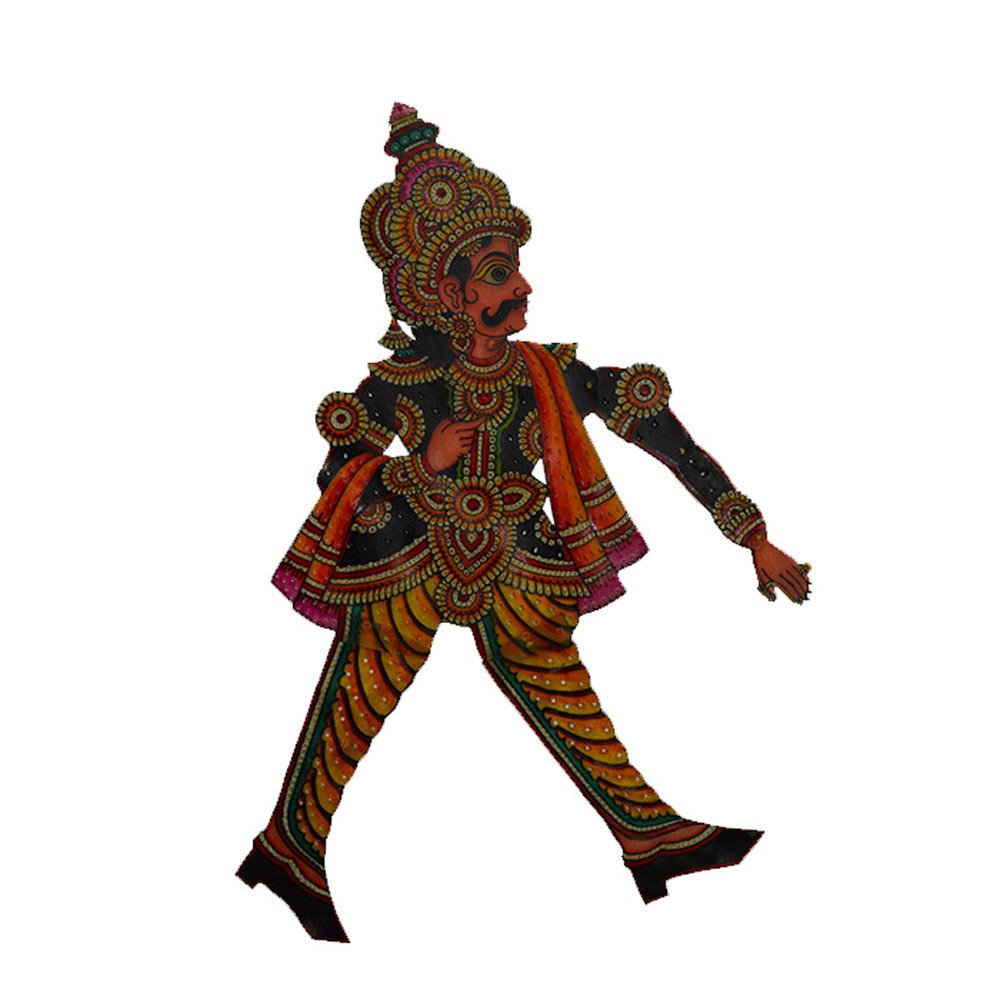 Royal Leather Hand Painted Foldable Puppet - Vibhishan