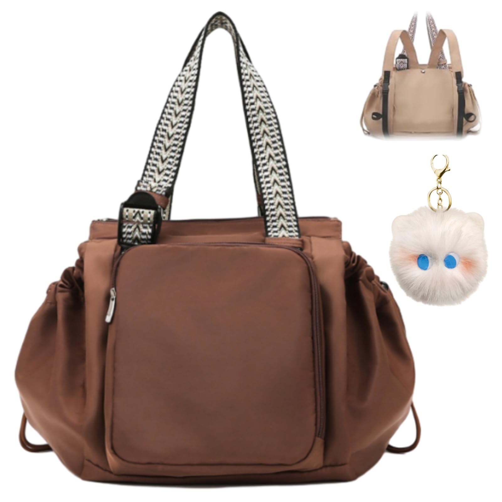 Everyday Bag and 15 Compartments Versatile Tote Bag with Organizer Pockets Large Capacity Lightweight Travel