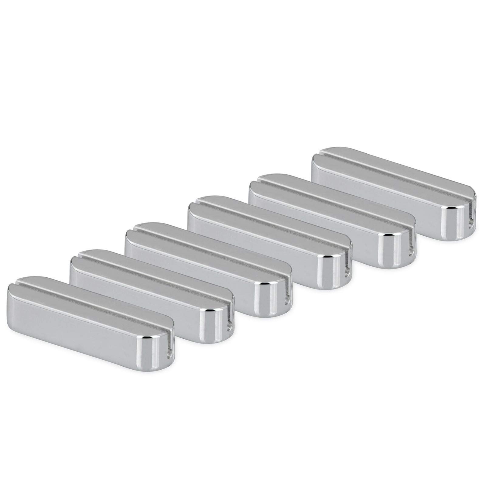 Messerbänkchen Set 6-teilig - versilberte Besteckbänkchen aus Metall, glatt poliert & anlaufgeschützt, edle Messerablage für Festtafel, Dinner & Gastronomie