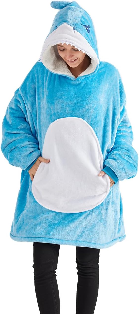 Unpifolov Unisex Animal Hoodie Pullover Costume Soft Cozy Warm Adult Men Women Oversize Wearable Blanket Hooded