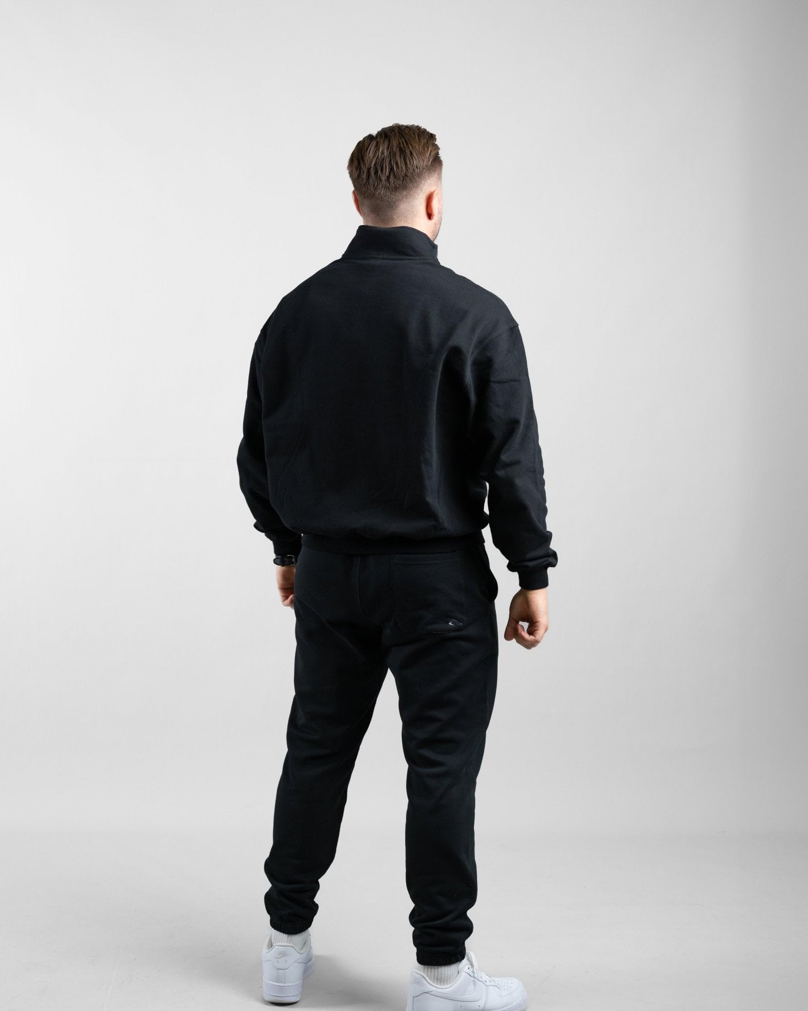 ATHLETIC AESTHETICS Essential Oversize Half Zip Pullover Sweatshirt für Herren & Gym Fitness-Sweater Bodybuilding Sport & Fitness Hoodie