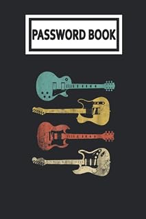 Password Book: Vintage Electric Guitars Distressed Guitarist Player Password Organizer with Alphabetical Tabs. Internet Login, Web Address & Usernames Keeper Journal Logbook for Home or Office