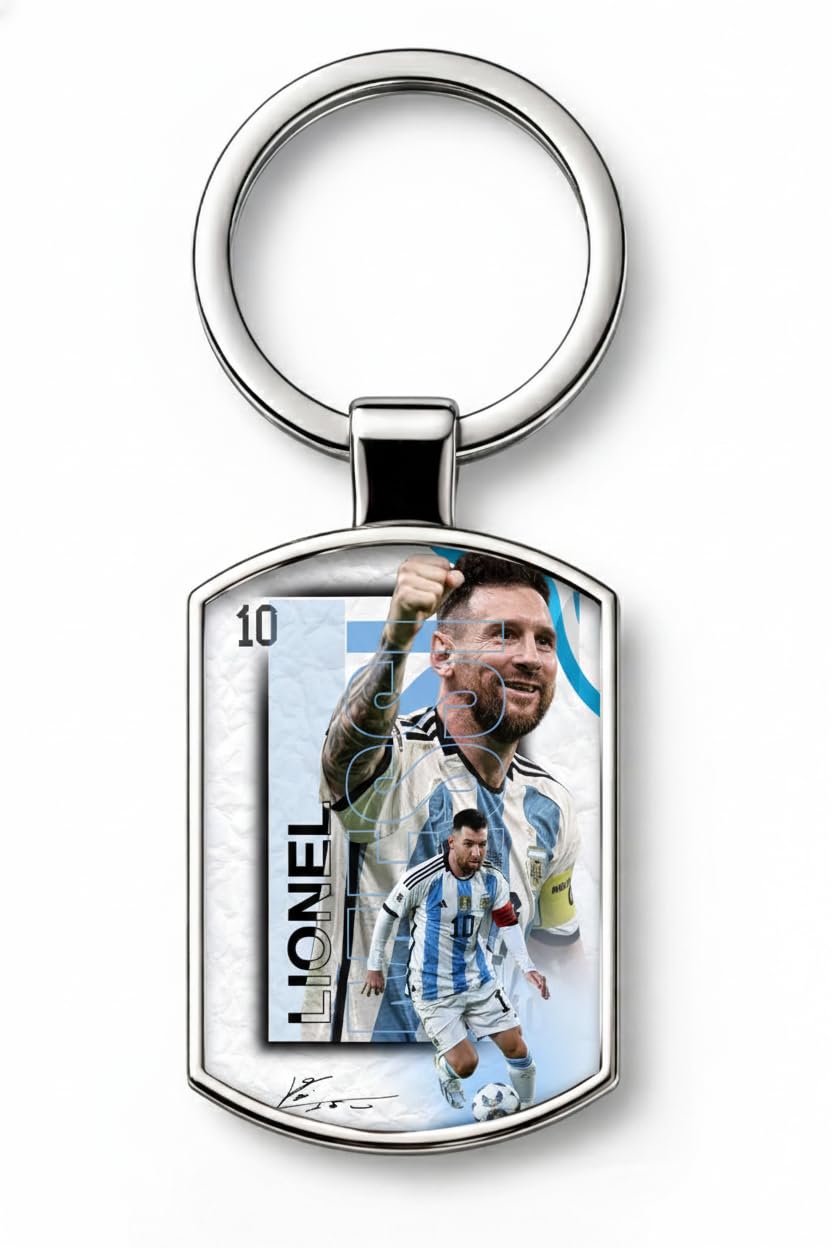 Lionel Messi Inspired Metal Keychain for Football Fans | Premium Soccer Player Printed Key Ring | Stylish Car Bike House Office Keys Accessory | Gift for Men, Boys & Sports Lovers-picture-40