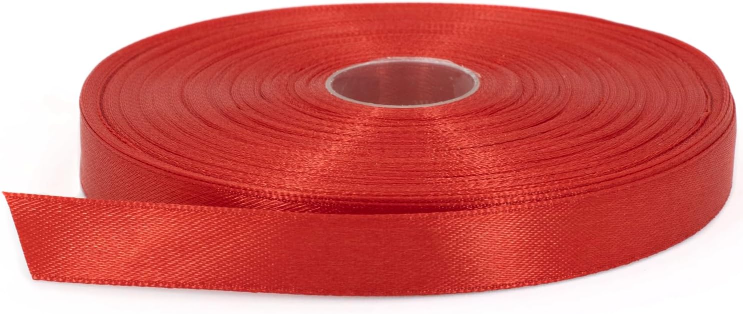 Amazon.com: Stuffvisor Red Satin Ribbon Roll, 1/2 inch x 50 Yards ...