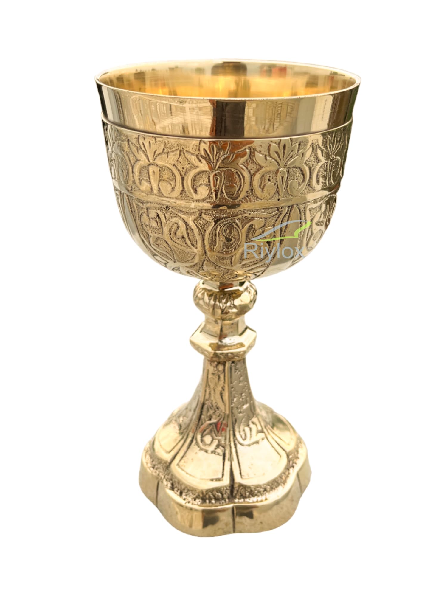 Calice à vin médiéval fait à la main gothique, tasse de communion dorée du roi Arthur, laiton massif, verre fantaisie royal, fait à la main, cadeau de luxe pour mariage, Noël