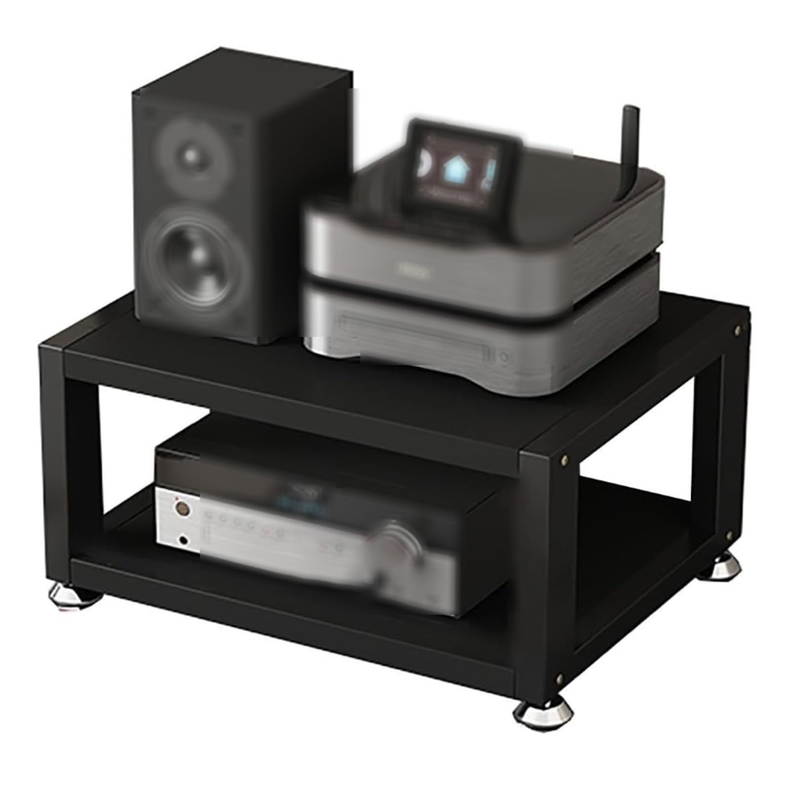 Racks HiFi pour amplificateurs au design épuré pour un salon audiophile