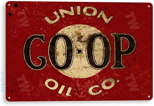TIN SIGN B710 Coop Union Gas Oil Garage Auto Shop Retro Metal Oil Decor