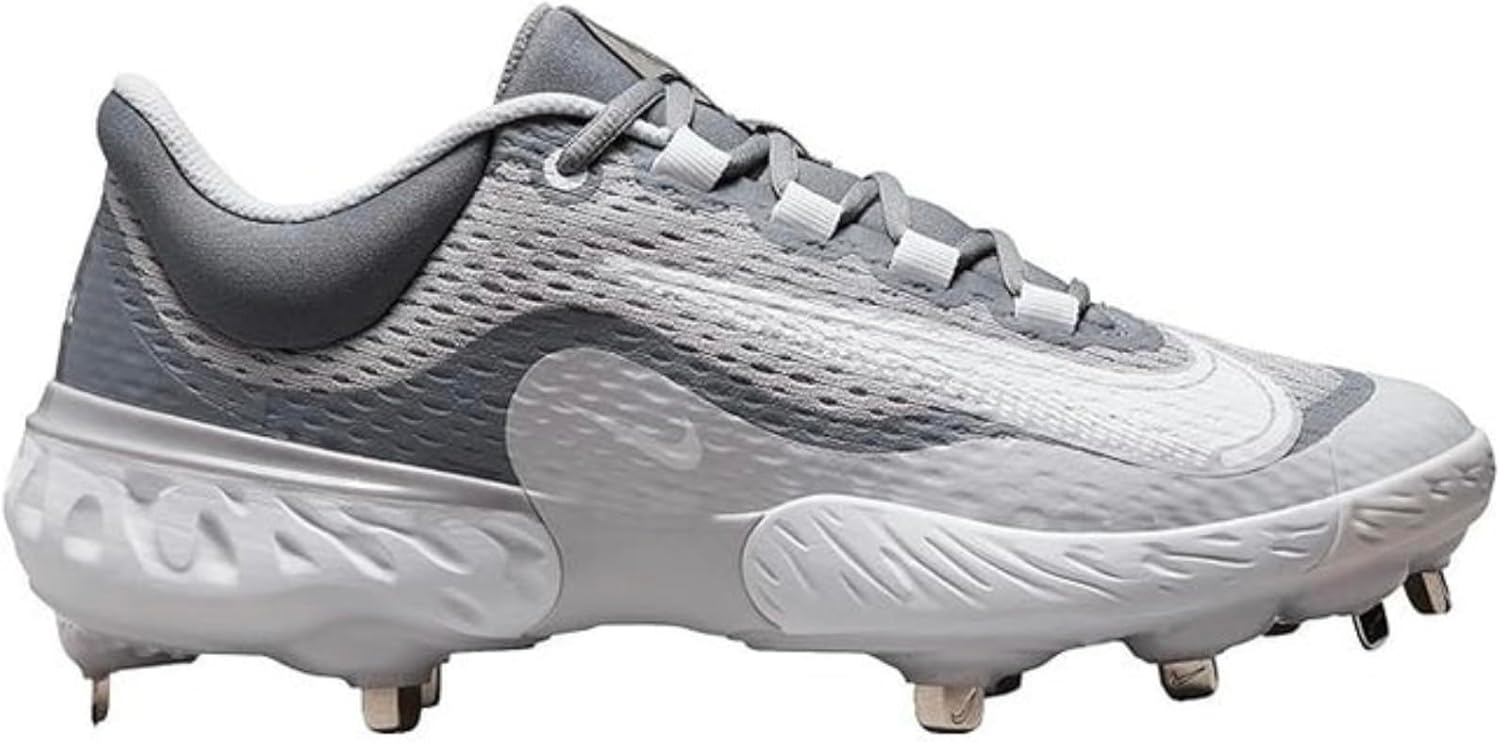 Nike Alpha Huarache Elite 4 Low DJ6521-012 Wolf Grey/Cool Grey/Pure Platinum/White Men's Baseball Cleats 9.5 US