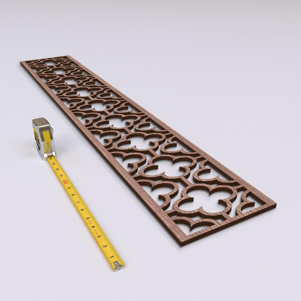 46 5/8"W x 8"H x 3/8"T Chicago Fretwork Moulding, Walnut